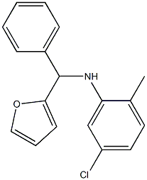 5-chloro-N-[furan-2-yl(phenyl)methyl]-2-methylaniline Structure