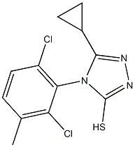5-cyclopropyl-4-(2,6-dichloro-3-methylphenyl)-4H-1,2,4-triazole-3-thiol Structure