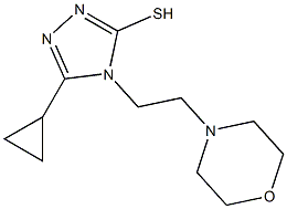 5-cyclopropyl-4-[2-(morpholin-4-yl)ethyl]-4H-1,2,4-triazole-3-thiol 구조식 이미지