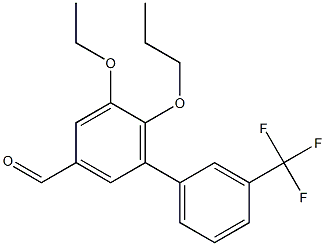 5-ethoxy-6-propoxy-3'-(trifluoromethyl)-1,1'-biphenyl-3-carbaldehyde Structure