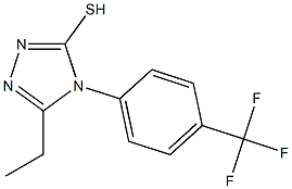 5-ethyl-4-[4-(trifluoromethyl)phenyl]-4H-1,2,4-triazole-3-thiol 구조식 이미지