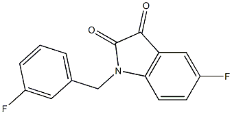 5-fluoro-1-[(3-fluorophenyl)methyl]-2,3-dihydro-1H-indole-2,3-dione Structure