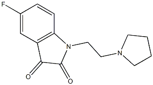 5-fluoro-1-[2-(pyrrolidin-1-yl)ethyl]-2,3-dihydro-1H-indole-2,3-dione 구조식 이미지