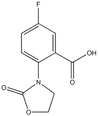 5-fluoro-2-(2-oxo-1,3-oxazolidin-3-yl)benzoic acid 구조식 이미지