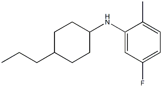 5-fluoro-2-methyl-N-(4-propylcyclohexyl)aniline Structure