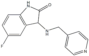 5-fluoro-3-[(pyridin-4-ylmethyl)amino]-2,3-dihydro-1H-indol-2-one Structure