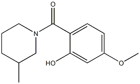 5-methoxy-2-[(3-methylpiperidin-1-yl)carbonyl]phenol Structure