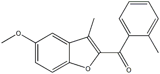 5-methoxy-3-methyl-2-[(2-methylphenyl)carbonyl]-1-benzofuran Structure
