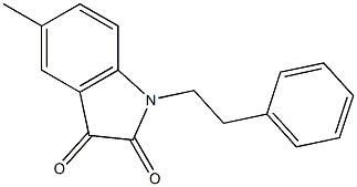 5-methyl-1-(2-phenylethyl)-2,3-dihydro-1H-indole-2,3-dione 구조식 이미지