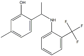 5-methyl-2-(1-{[2-(trifluoromethyl)phenyl]amino}ethyl)phenol 구조식 이미지