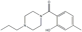 5-methyl-2-[(4-propylpiperazin-1-yl)carbonyl]phenol Structure