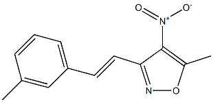 5-methyl-3-[(E)-2-(3-methylphenyl)vinyl]-4-nitroisoxazole Structure