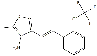 5-methyl-3-{(E)-2-[2-(trifluoromethoxy)phenyl]vinyl}isoxazol-4-amine 구조식 이미지