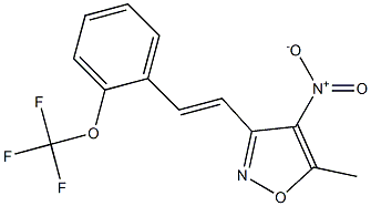 5-methyl-4-nitro-3-{(E)-2-[2-(trifluoromethoxy)phenyl]vinyl}isoxazole 구조식 이미지