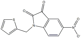 5-nitro-1-(thiophen-2-ylmethyl)-2,3-dihydro-1H-indole-2,3-dione Structure