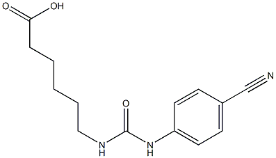 6-({[(4-cyanophenyl)amino]carbonyl}amino)hexanoic acid Structure