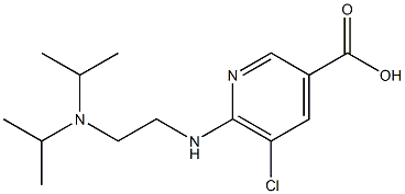 6-({2-[bis(propan-2-yl)amino]ethyl}amino)-5-chloropyridine-3-carboxylic acid Structure