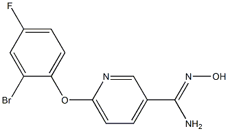 6-(2-bromo-4-fluorophenoxy)-N'-hydroxypyridine-3-carboximidamide 구조식 이미지