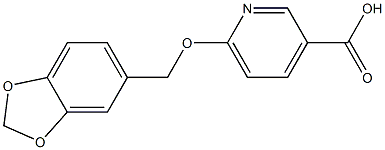 6-(2H-1,3-benzodioxol-5-ylmethoxy)pyridine-3-carboxylic acid 구조식 이미지