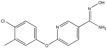 6-(4-chloro-3-methylphenoxy)-N'-hydroxypyridine-3-carboximidamide 구조식 이미지