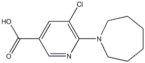 6-(azepan-1-yl)-5-chloropyridine-3-carboxylic acid Structure