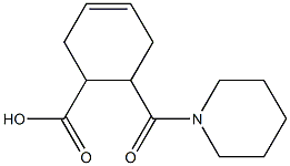 6-(piperidin-1-ylcarbonyl)cyclohex-3-ene-1-carboxylic acid Structure