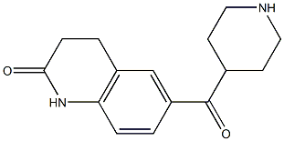 6-(piperidin-4-ylcarbonyl)-3,4-dihydroquinolin-2(1H)-one Structure
