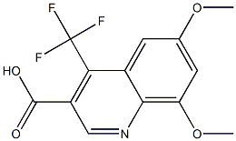 6,8-dimethoxy-4-(trifluoromethyl)quinoline-3-carboxylic acid 구조식 이미지