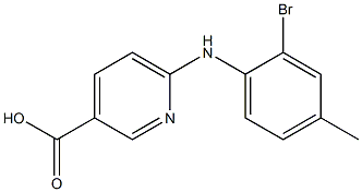 6-[(2-bromo-4-methylphenyl)amino]pyridine-3-carboxylic acid Structure