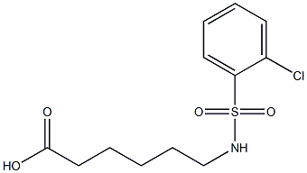 6-[(2-chlorobenzene)sulfonamido]hexanoic acid Structure