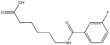 6-[(3-fluorobenzoyl)amino]hexanoic acid 구조식 이미지