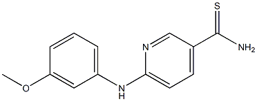 6-[(3-methoxyphenyl)amino]pyridine-3-carbothioamide 구조식 이미지