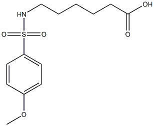 6-[(4-methoxybenzene)sulfonamido]hexanoic acid Structure