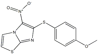 6-[(4-methoxyphenyl)thio]-5-nitroimidazo[2,1-b][1,3]thiazole 구조식 이미지