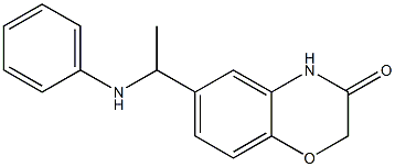 6-[1-(phenylamino)ethyl]-3,4-dihydro-2H-1,4-benzoxazin-3-one 구조식 이미지