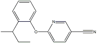 6-[2-(butan-2-yl)phenoxy]pyridine-3-carbonitrile Structure
