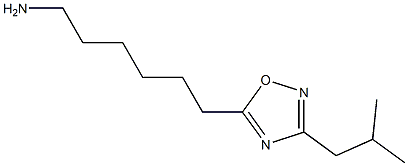 6-[3-(2-methylpropyl)-1,2,4-oxadiazol-5-yl]hexan-1-amine 구조식 이미지