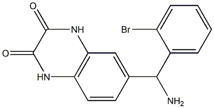 6-[amino(2-bromophenyl)methyl]-1,2,3,4-tetrahydroquinoxaline-2,3-dione Structure