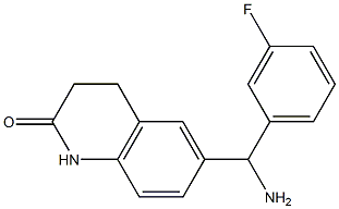 6-[amino(3-fluorophenyl)methyl]-1,2,3,4-tetrahydroquinolin-2-one Structure