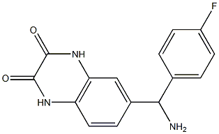 6-[amino(4-fluorophenyl)methyl]-1,2,3,4-tetrahydroquinoxaline-2,3-dione 구조식 이미지