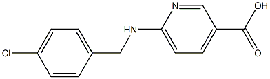 6-{[(4-chlorophenyl)methyl]amino}pyridine-3-carboxylic acid Structure