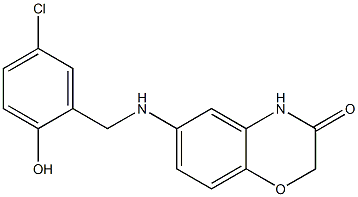 6-{[(5-chloro-2-hydroxyphenyl)methyl]amino}-3,4-dihydro-2H-1,4-benzoxazin-3-one 구조식 이미지