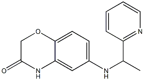 6-{[1-(pyridin-2-yl)ethyl]amino}-3,4-dihydro-2H-1,4-benzoxazin-3-one Structure