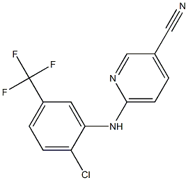 6-{[2-chloro-5-(trifluoromethyl)phenyl]amino}pyridine-3-carbonitrile 구조식 이미지