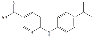 6-{[4-(propan-2-yl)phenyl]amino}pyridine-3-carbothioamide 구조식 이미지