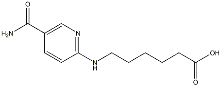 6-{[5-(aminocarbonyl)pyridin-2-yl]amino}hexanoic acid Structure