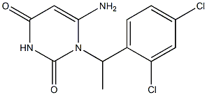 6-amino-1-[1-(2,4-dichlorophenyl)ethyl]-1,2,3,4-tetrahydropyrimidine-2,4-dione 구조식 이미지