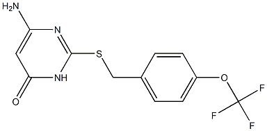 6-amino-2-({[4-(trifluoromethoxy)phenyl]methyl}sulfanyl)-3,4-dihydropyrimidin-4-one Structure