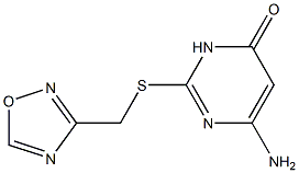6-amino-2-[(1,2,4-oxadiazol-3-ylmethyl)sulfanyl]-3,4-dihydropyrimidin-4-one 구조식 이미지