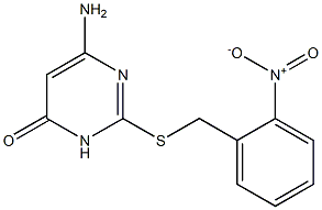 6-amino-2-{[(2-nitrophenyl)methyl]sulfanyl}-3,4-dihydropyrimidin-4-one 구조식 이미지